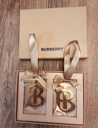 Adornos Navidad Burberry BB Dorado