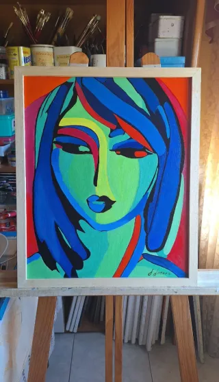 Cuadro abstracto hecho por hombre de 85 años