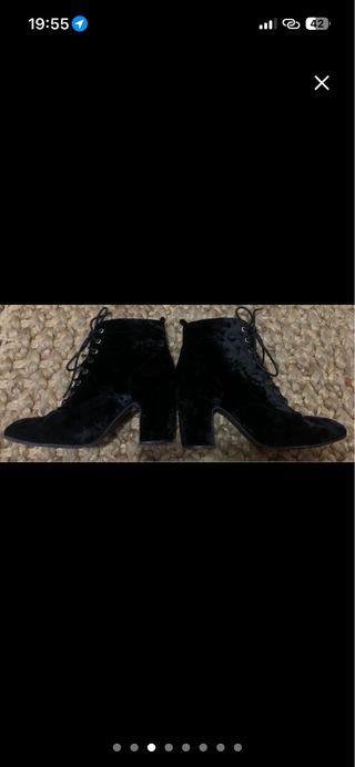 Botas Marypaz terciopelo negras talla 38