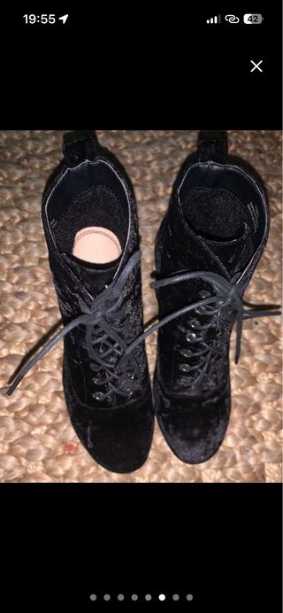 Botas Marypaz terciopelo negras talla 38