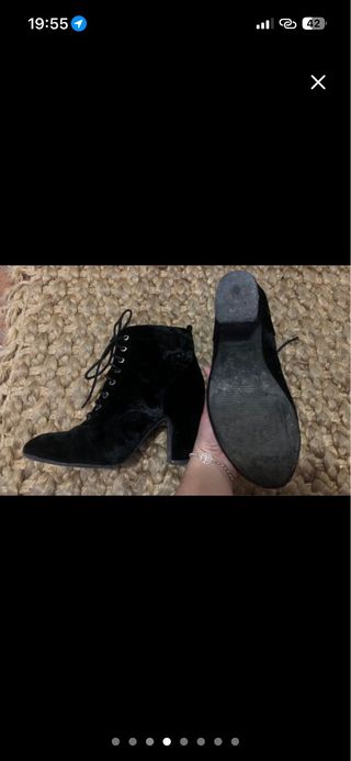 Botas Marypaz terciopelo negras talla 38