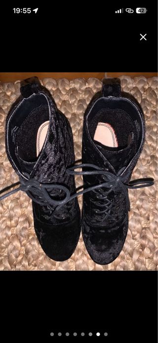 Botas Marypaz terciopelo negras talla 38