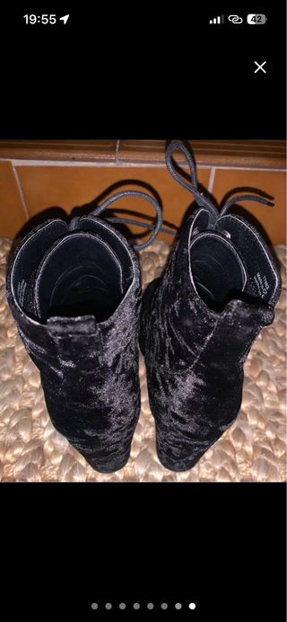 Botas Marypaz terciopelo negras talla 38