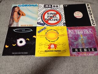 Lote 24 vinilos hard dance,vocal,bases melodias