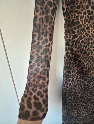 Vestido largo estampado leopardo