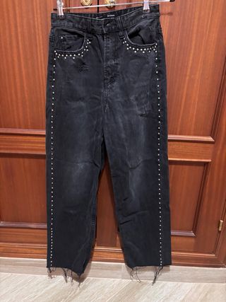 Pantalones vaqueros Stradivarius negros Talla 34