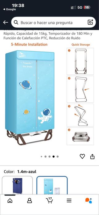 Secadora Eléctrica Uten 1500W