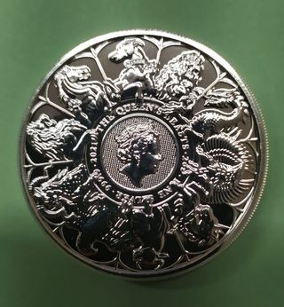 2021 Queen's Beast Completer Argento 2oz PROOF