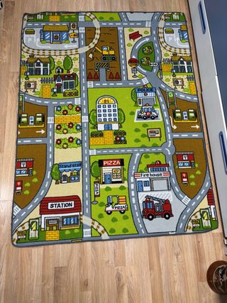Alfombra infantil ciudad 160x120