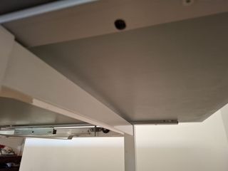 Tavolo vetro e metallo bianco