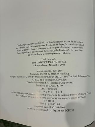 El universo en una cascara de nuez