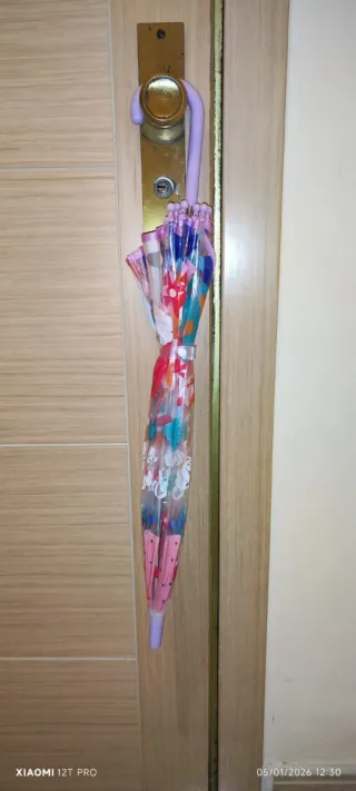 Paraguas infantil transparente unicornio