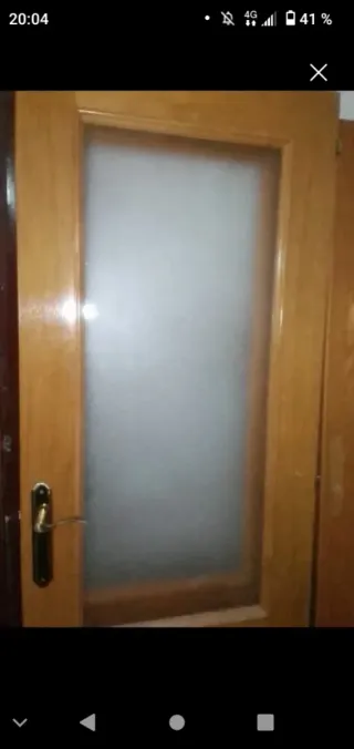 Puertas de madera con cristal