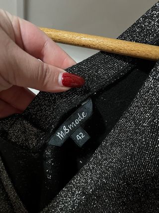 Vestido fiesta negro con brillo