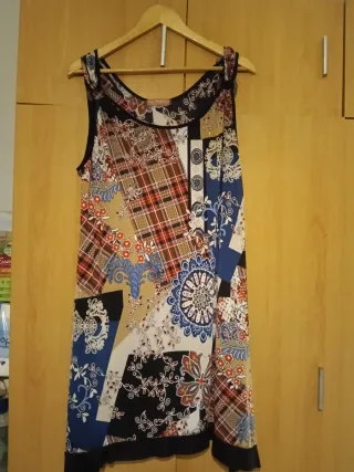 Vestido de verano estampado patchwork