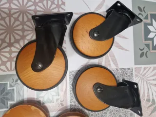 Ruote arredo legno 5 pezzi