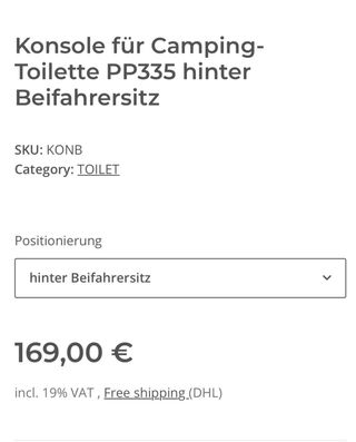 Soporte WC Thetford 335 California