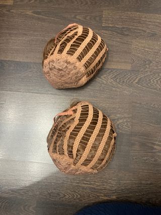 2 Pelucas castañas ondulada