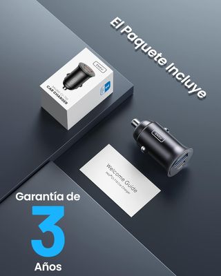 INIU Cargador Coche Carga Rápida, 60W Total [USB C