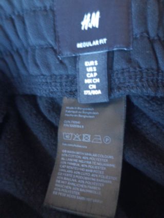 Pantalón Chándal H&M Negro Talla S Joggers