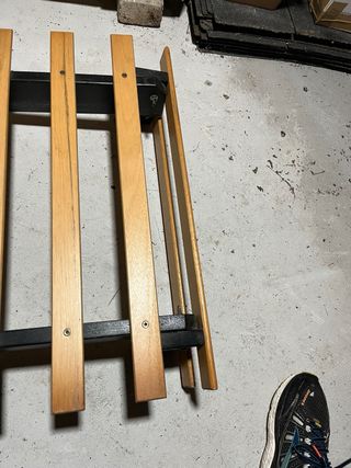 Somier plegable camper madera y metal