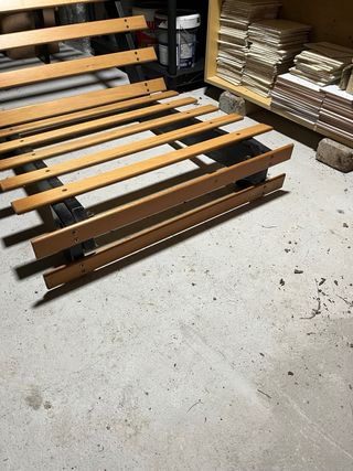 Somier plegable camper madera y metal