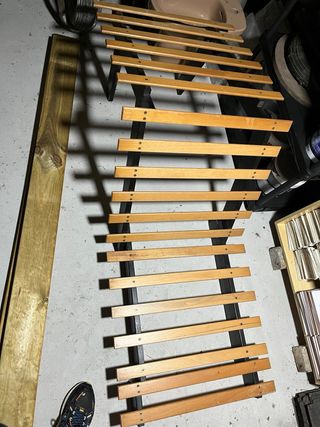 Somier plegable camper madera y metal