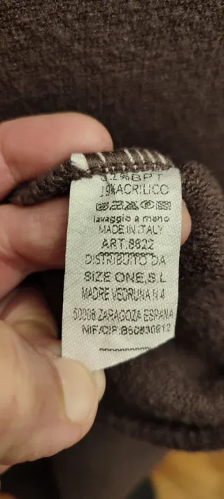 Jersey cuello alto marrón