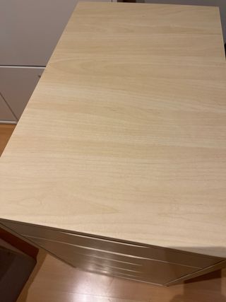 Cajonera ALEX Ikea con ruedas Abedul