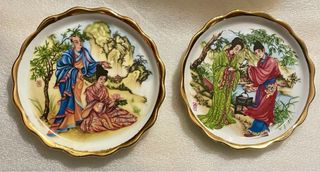 2 Platos Japoneses Porcelana fina Firmados S.XIX