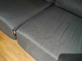 Sofá 3 plazas gris tela