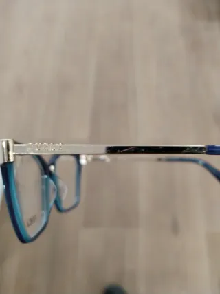 Gafas de vista Furla azul oscuro varillas doradas