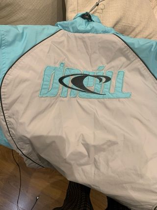 Chaqueta de esquí turquesa/gris