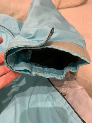 Chaqueta de esquí turquesa/gris