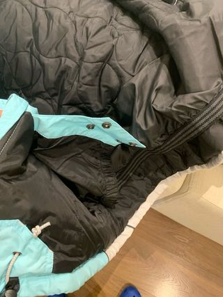 Chaqueta de esquí turquesa/gris