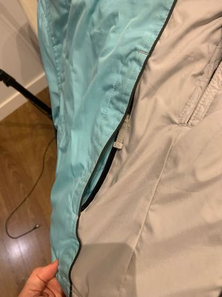 Chaqueta de esquí turquesa/gris