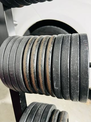 Lote discos y barras gimnasio Regalos soporte