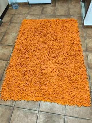 Alfombra naranja 170x120 cm lavada