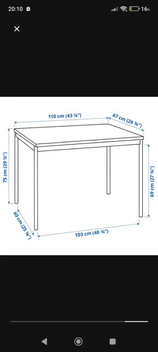 Mesa de comedor negra