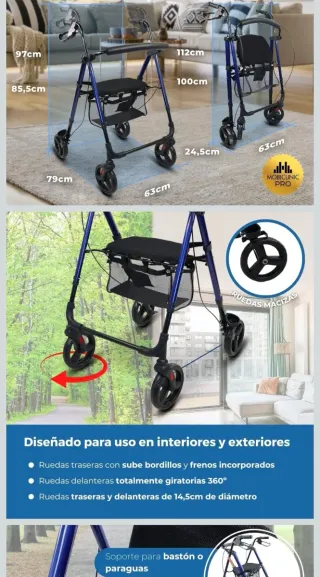 Andador Rollator MOBICLINIC Augusto