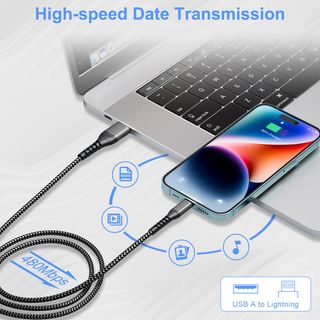 Cable Cargador iPhone 1M 2Pack[MFi Certificado], U