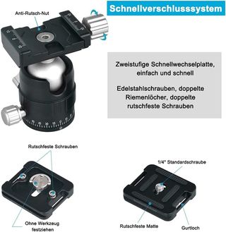 Rótula o cabezal para trípode fotográfico(20kg)