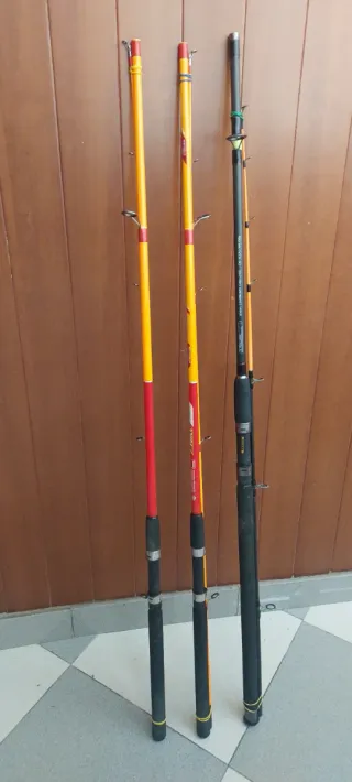 Lote 3 cañas de pescar
