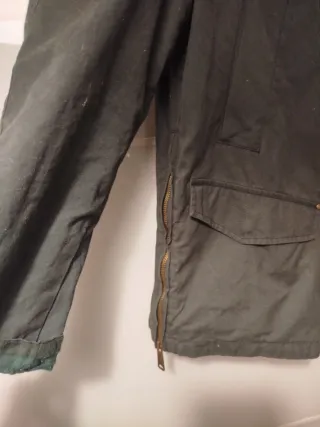 Parka engomada mujer verde