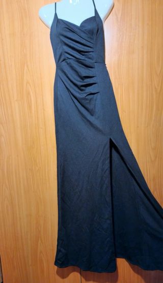 Vestido de fiesta negro largo