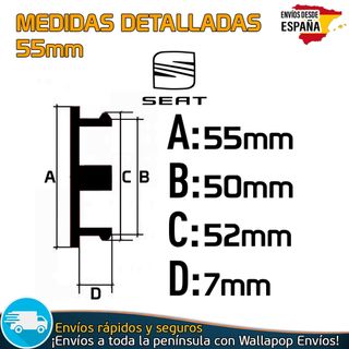 Pack de 8 Tapas Tapacubos Para Llantas Logo Sea