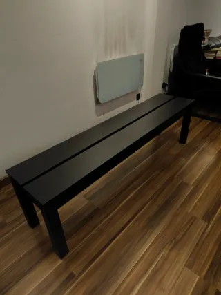 Mesa extensible wengué 175x95 cm + banco