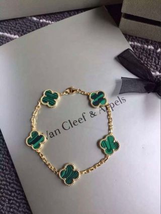 Pulsera Van Cleef & Arpels Oro y Malquita