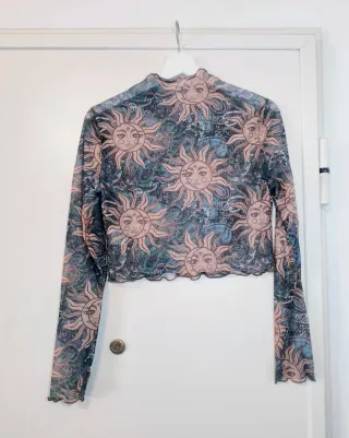 Crop top de malla nueva L