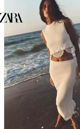 Conjunto  blanco talla única